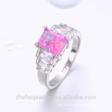 Guangzhou gemstone jewelry market fire opal ring design Chinese silver jewelry